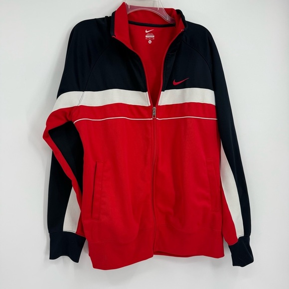 Nike Full Zip Training Track Jacket Men's Size XL black white Red Pockets - Picture 11 of 11